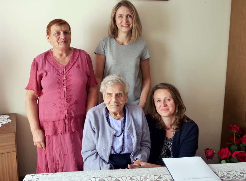 Leokadia Lubelska z córką Teresą i wnuczkami: Anną i Barbarą