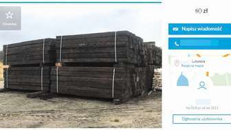 Za gospodarowanie podkładami kolejowymi przez osoby prywatne grozi mandat od 50 do 500 zł. Ale na serwisie ogłoszeniowym OLX bez problemu można znaleźć oferty o sprzedaży takiego towaru