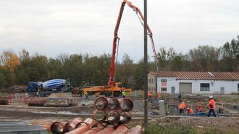 Prace przy budowie nowej hali w Puławach