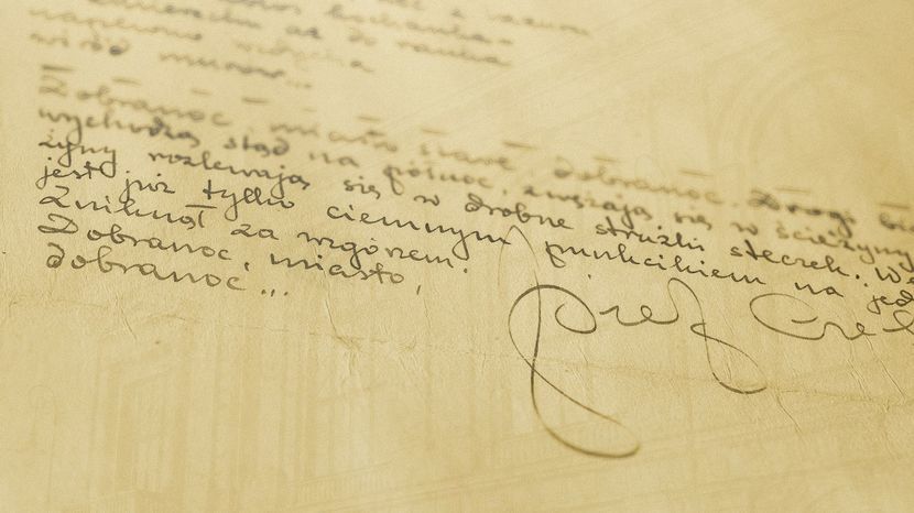 Fragment rękopisu „Poematu”<br />
<br />
Fot. ze zbiorów Muzeum Józefa Czechowicza Filii Muzeum Lubelskiego