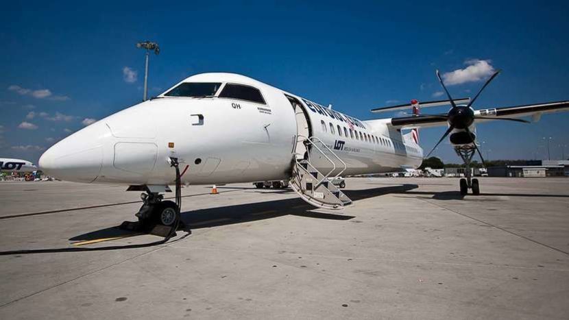 Loty z Lublina do Warszawy obsługiwane są przez samolot Bombardier Q400
