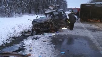 Tragiczny wypadek w Domostawie. Małżeństwo z Kraśnika nie żyje, dzieci w szpitalu [zdjęcia]