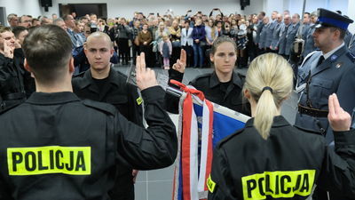 Ślubowanie policjantów w Lublinie. 40 nowych mundurowych [zdjęcia]