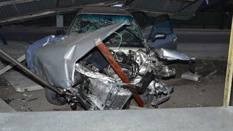 Zdjęcie zrobione po wypadku przez policyjnych techników