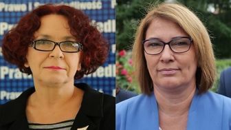 Elżbieta Kruk (nr 1 na liście), Beata Mazurek (nr 2 na liście)