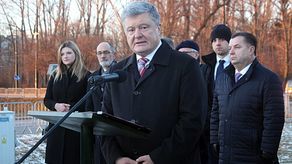 Lublin: Poroszenko symbolicznie rozpoczął budowę pomnika ks. Emiliana Kowcza