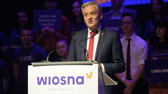 Robert Biedroń w Lublinie okrzyknięty "nowym liderem opozycji"