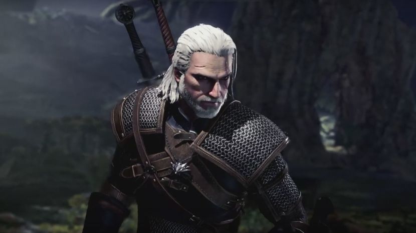 Wiedźmin Geralt w grze Monster Hunter: World