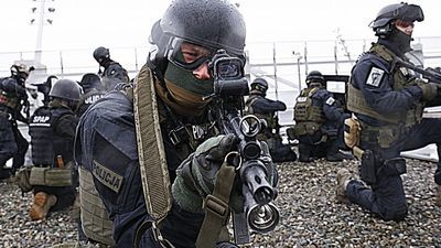 Antyterroryści na stadionie Arena Lublin [zdjęcia]