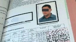 Karta egzaminacyjna Piotra O., którą anonimowy autor dołączył do e-maila o rzekomym kupieniu prawa jazdy przez posła PiS
