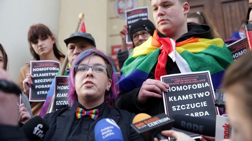 Niedawny happening w Lublinie przeciwko homofobii