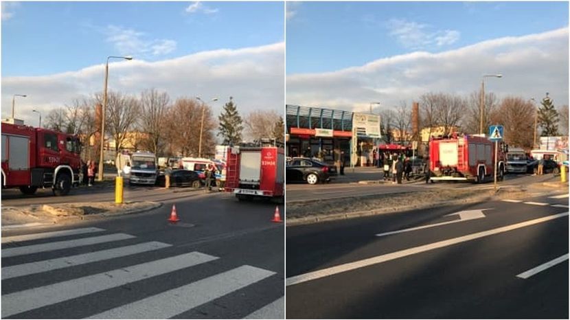 Wypadek na skrzyżowaniu ul. Racławickiej i Kosynierów w Świdniku