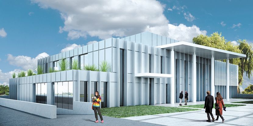 Zaprojektowany przez puławską pracownię MARKA budynek nowej biblioteki miejskiej nie powstanie, jeśli pawilon Domu Chemika zostanie objęty ochroną konserwatorską