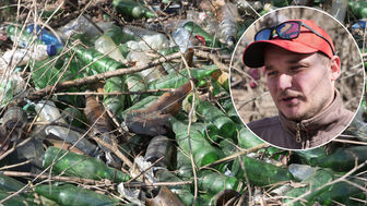 – Zielone bezzwrotne butelki po Perle to ok. 70 proc. zebranych przez nas śmieci. Tak szacujemy – tłumaczy Tomasz Futyma