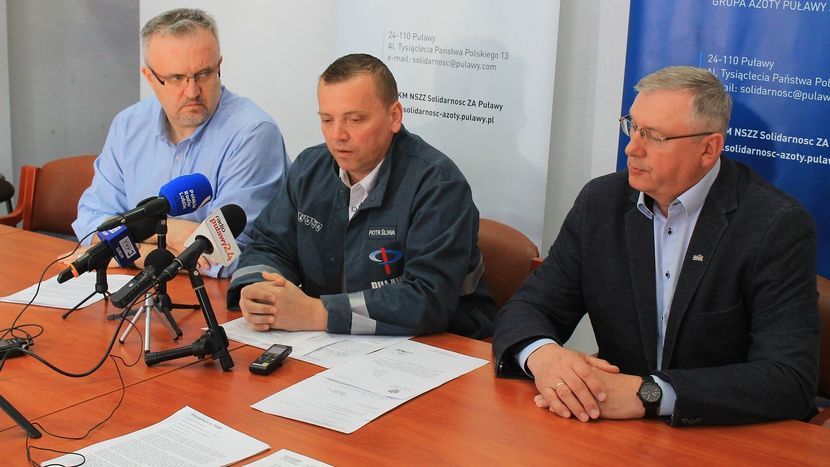 Związkowcy z puławskiej „Solidarności” w Zakładach Azotowych „Puławy” we wtorek na konferencji prasowej podziękowali posłankom, za złożenie interpelacji w sprawie puławskiego przedsiębiorstwa do premiera Morawieckiego