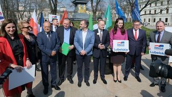 Dzisiejsza konferencja prasowa na pl. Litewskim w Lublinie