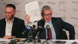 Grzegorz Samojluk, zastępca dyrektora ds. zarządzania infrastrukturą techniczną i Marek Krakowski, p.o dyrektora CSK.