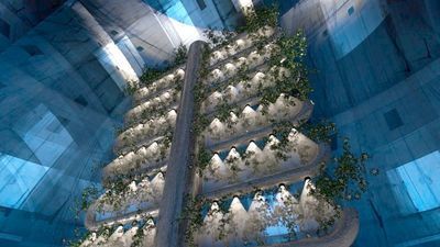 Według wstępnej koncepcji instalacja miała kosztować ok. 300 tys. zł i wyglądem przypominać słup (wizualizacja). Jak przekonuje Koziara, ostatecznie użyto elementów stalowych, by zmniejszyć koszty