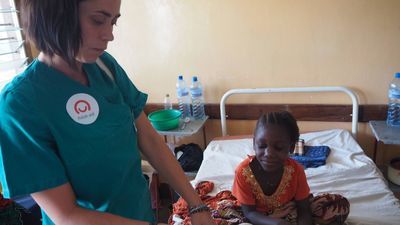 Katarzyna Pikulska na jednej z misji medycznych