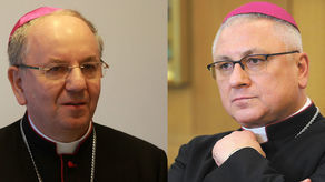 Arcybiskup Stanisław Budzik i biskup Artur G. Miziński