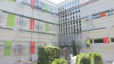 Do końca zbliża się remont związany z ociepleniem budynku