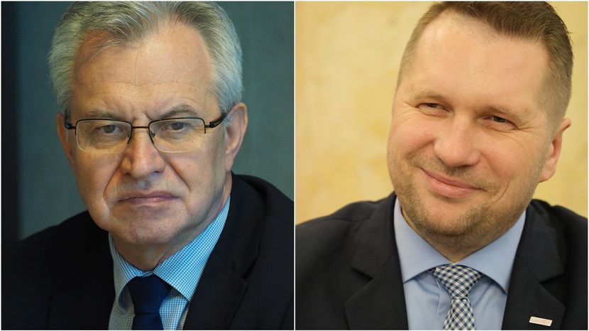 Nie wojewoda lubelski Przemysław Czarnek (po prawej), a szef lokalnych struktur PiS Krzysztof Michałkiewicz (po lewej) ma być kandydatem partii do Senatu z okręgu obejmującego Lublin