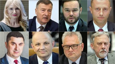 U góry (od lewej): Anna Augustyniak,  Krzysztof Kamiński, Krzysztof Komorski, Michał Mulawa, (na dole) Marceli Niezgoda, Tomasz Pitucha, Andrzej Pruszkowski, Adam Wasilewski.