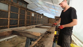 Odkrycie podczas remontu baraku na terenie Muzeum na Majdanku. Obiekt wyłączony ze zwiedzania