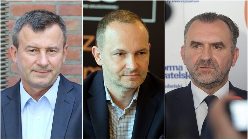 Krzysztof Grabczuk (PO), Krzysztof Hetman (PSL) i Włodzimierz Karpiński (PO)