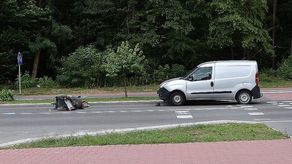 Samochód wjechał w mężczyznę na wózku inwalidzkim. Śmiertelny wypadek w Poniatowej