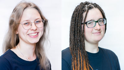 Uczestniczki naukowego obozu wakacyjnego: Martyna Osmałek (z lewej) i Alicja Pietrzak