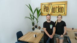 Dawid Furmanek i Aleksanda Bogdanowicz-Furmanek, właściciele Bistro Pazłotko