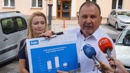 Poniedziałkowa konferencja prasowa przed lubelskim oddziałem GDDKiA