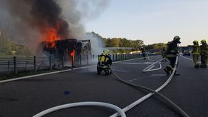 Pożar ciężarówki na S19 koło Lublina. Trasa już częściowo przejezdna