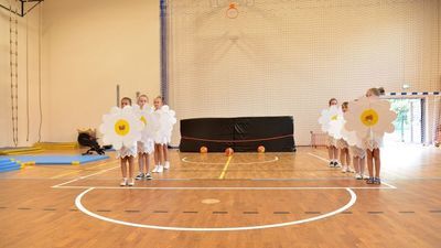 Hala może służyć jako boisko główne do siatkówki, koszykówki, piłki ręcznej lub nożnej halowej