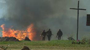 Rekonstrukcja bitwy pod Tomaszowem Lubelskim. Tłumy chciały zobaczyć historię sprzed 80 lat [zdjęcia]