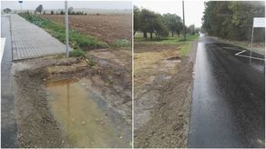 Tak pobocze drogi w Wolnicy wyglądało drugiego dnia po incydencie