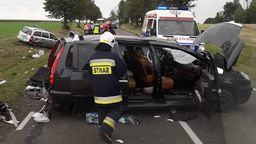 Wypadek w okolicach miejscowości Płusy