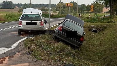Wypadek koło Hrubieszowa. 18-latka nie ustąpiła pierwszeństwa