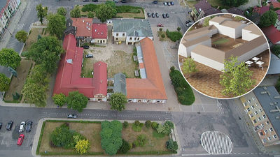 Projekt z 2014 r. zakładał wyłożenie otoczenia zabytkowego Czworoboku kostką brukową, wycinkę większości rosnących tam drzew 