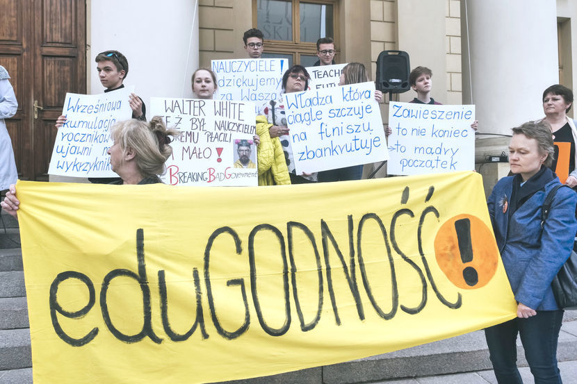 Lublin z nauczycielami. Kwietniowa manifestacja poparcia dla protestu w szkołach