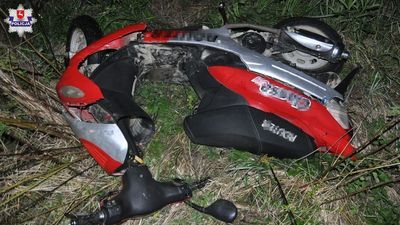 Jechała na skuterze i zasnęła