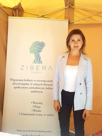 Jagoda Kupiec, inicjatorka Fundacji „Zibera” podczas Targów Ekonomii Społecznej w Lublinie