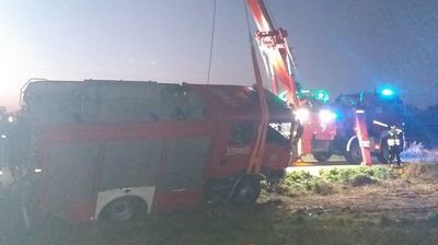 Lubelskie: Wypadek wozu strażackiego, który jechał do interwencji