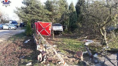 Śmiertelny wypadek pod Lublinem. Kierowca zmarł na miejscu