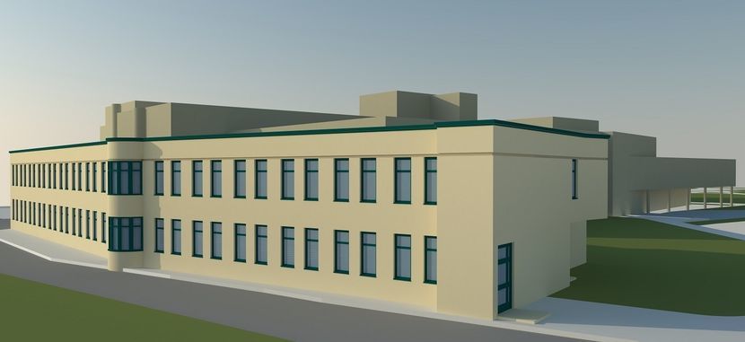 Wstępna wizualizacja nowego skrzydła szpitala w Łęcznej<br />
