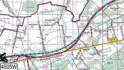 Dla odcinka biegnącego przez gminę Puławy, wskazany przez projektanta wariant to ten północny, zaznaczony kolorem niebieskim. Według gminnego samorządu, poza wszystkimi wadami, jest on najmniej kolizyjny dla istniejących zabudowań
