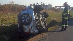 Wypadek na drodze krajowej nr 19. Toyota zderzyła się z saabem