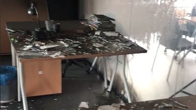 Pożar w redakcji gazety "Press"