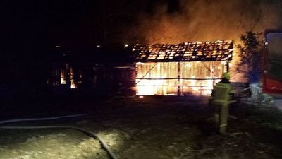 Pożar wybuchł w nocy. Spłonęła stodoła 